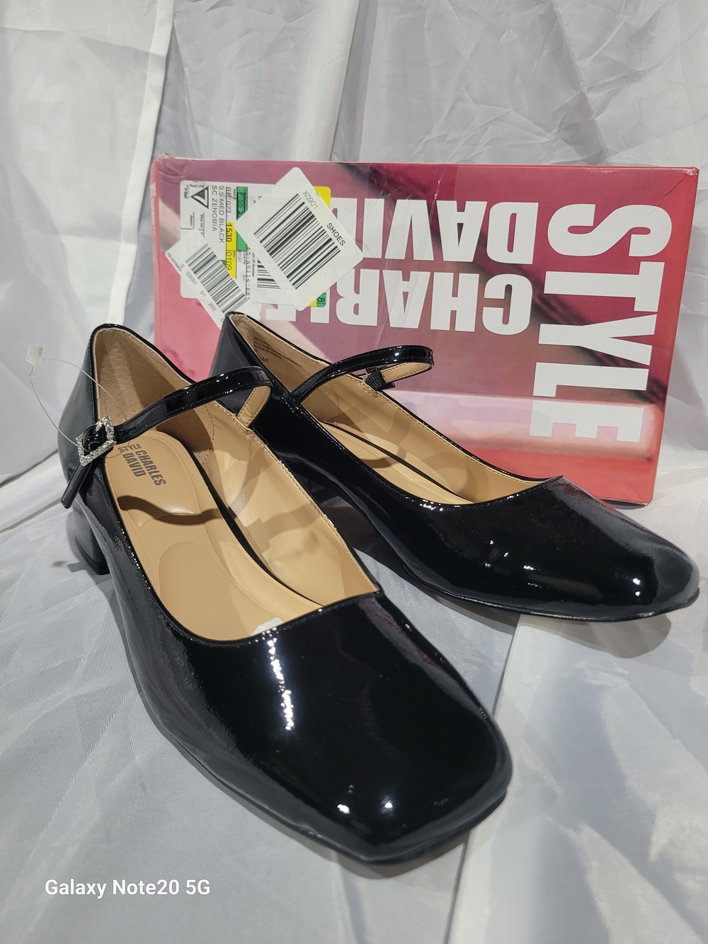 Style & Charles David Black Patent Zenovia Mary Jane Heels $130 sz 9.5 NIB - Picture 4 of 11